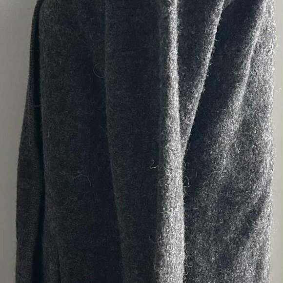 Paul Costelloe Charcoal Wool Felt Minimalist Jacket with Fold Collar – US 8 - Picture 6 of 12